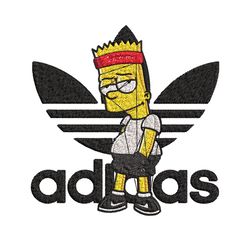 bart adidas embroidery design, adidas embroidery, embroidery file, brand embroidery, logo shirt, digital download