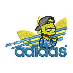 bart bad boy adidas embroidery design,adidas embroidery, brand embroidery, embroidery file, logo shirt, digital download