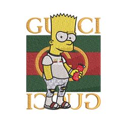 bart gucci embroidery design, gucci embroidery, embroidery file, logo shirt, sport embroidery, digital download