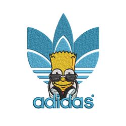 bart simpson adidas embroidery design,adidas embroidery, brand embroidery, embroidery file, logo shirt, digital download