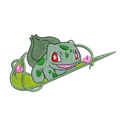 bubasaur anime embroidery design, pokemon embroidery, embroidery file, anime design, anime shirt, digital download