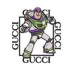 buzz lightyear gucci embroidery design, buzz lightyear embroidery, cartoon design, embroidery file, digital download.