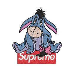 eeyore supreme embroidery design, eeyore supreme embroidery, cartoon design, embroidery file, instant download.