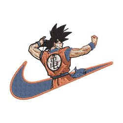 goku nike embroidery design, dragon ball embroidery, nike design, anime design, anime shirt, digital download