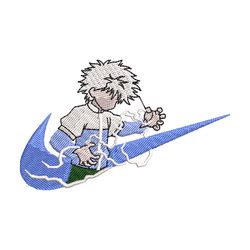 killua zoldyck embroidery design, hunter x hunter embroidery, logo design, anime design, anime shirt, digital download