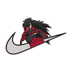 madara uchiha nike embroidery design, naruto embroidery, nike design, anime design, anime shirt, digital download