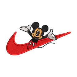 mickey mouse nike embroidery design, disney embroidery, nike design, cartoon design, cartoon shirt, digital download