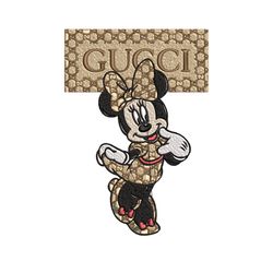 minnie gucci embroidery design, disney embroidery, embroidery file, brand embroidery, logo shirt, digital download