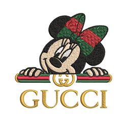 minnie gucci head embroidery design, gucci embroidery, brand embroidery, logo shirt, embroidery file, digital download