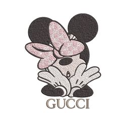 minnie mouse embroidery design, gucci embroidery, brand embroidery, logo shirt, embroidery file, digital download