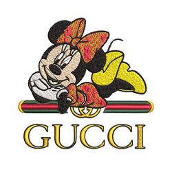 minnie smile embroidery design, gucci embroidery, brand embroidery, logo shirt, embroidery file, digital download