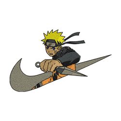 naruto kunai nike nike embroidery design, naruto embroidery, nike design, anime design, anime shirt, digital download