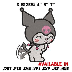 kuromi sticker embroidery design, hello kitty embroidery, embroidery file, anime embroidery,anime shirt,digital download