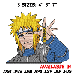 minato uzumaki embroidery design, naruto embroidery, anime design, embroidery file, anime shirt, digital download