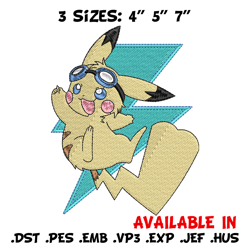 pikachu anime embroidery design, pokemon embroidery, embroidery file, anime design, anime shirt, digital download