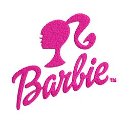 barbie logo and her embroidery, barbie logo and her embroidery, logo design, embroidery file, digital download.