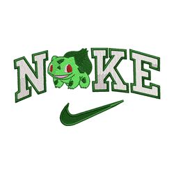 bubasaur nike logo embroidery design, pokemon embroidery, nike design, logo shirt, embroidery shirt, digital download.