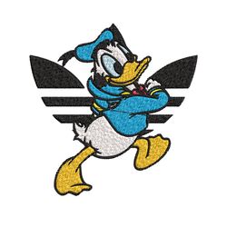 duck cartoon adidas embroidery design, adidas embroidery, brand embroidery, embroidery file, logo shirt,digital download