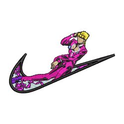 giorno giovanna nike embroidery design, giorno giovanna embroidery, nike design, embroidery file, digital download.