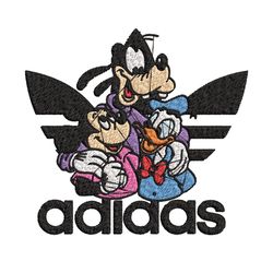 goofy friends embroidery design, adidas embroidery, brand embroidery, embroidery file,logo shirt,digital download