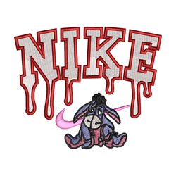 nike x donkey embroidery design, eeyore embroidery, nike design, embroidery shirt, embroidery file, digital download