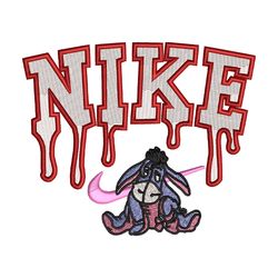 Nike X Donkey Embroidery Design, Eeyore Embroidery, Nike Design, Embroidery Shirt, Embroidery File, Digital Download