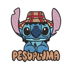 peso pluma stitch embroidery design, peso pluma stitch embroidery, cartoon design, embroidery file, digital download.