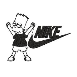 simpson nike embroidery design, simpson cartoon embroidery, nike design, embroidery file, logo shirt, instant download.