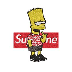 simpson supreme embroidery design, simpson embroidery, cartoon design, embroidery file, cartoon shirt, instant download.