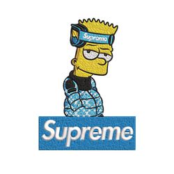 simpson supreme embroidery design, simpson supreme embroidery, cartoon design, embroidery file, instant download.