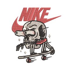 skull funny nike embroidery design, skull funny embroidery, nike design, embroidery file, logo shirt, instant download.