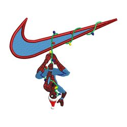 spaiderman nike logo embroidery design, spaiderman nike embroidery, embroidery shirt, nike design, instant download