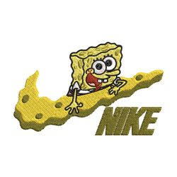 spongebob nike embroidery design, nike embroidery, brand embroidery, embroidery file, logo shirt, digital download