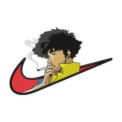 swoosh spike embroidery design, cowboy bebop embroidery,anime design,embroidery file, embroidery shirt, digital download