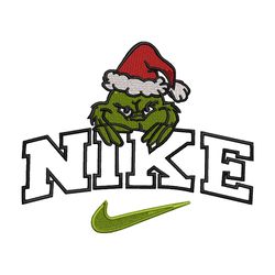 the grinch nike embroidery design, the grinch embroidery, nike design, embroidery file, logo shirt,  instant download.
