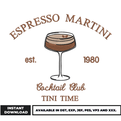 espresso martini embroidery