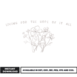 living for the hope embroidery