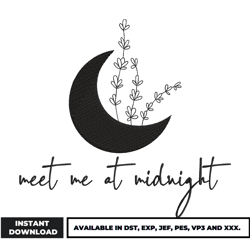 meet me at midnight embroidery design