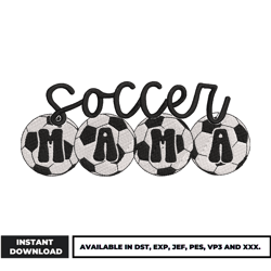 soccer mama embroidery design
