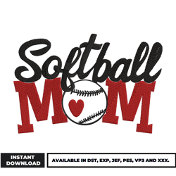 softball mom embroidery