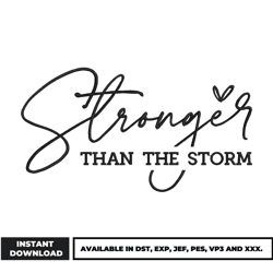 stronger than storm embroidery