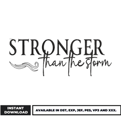 stronger than the storm embroidery