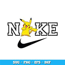 pikachu nike svg, pikemon svg, logo brand svg, nike svg, anime svg, logo design svg, digital download.