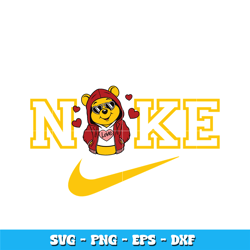Love Winnie the Pooh Nike svg, Logo Brand svg, cartoon svg, Nike svg, logo design svg, digital download.