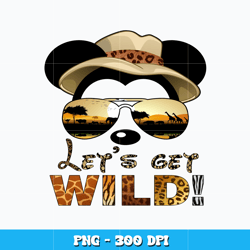 Quotes png, let's get wild 2024 png, Disney mickey mouse head png. logo design png, digital file, Instant download.
