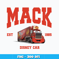 Mack est 1985 png, Disney cars png, Disney vacation png, logo design png, digital file, Instant download.