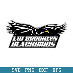 liu brooklyn blackbirds logo svg, liu brooklyn blackbirds svg, ncaa svg, png dxf eps digital file