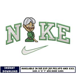 cartoon logo nike embroidery design