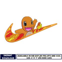 charmander logo nike fire embroidey