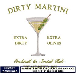 dirty martini embroidery